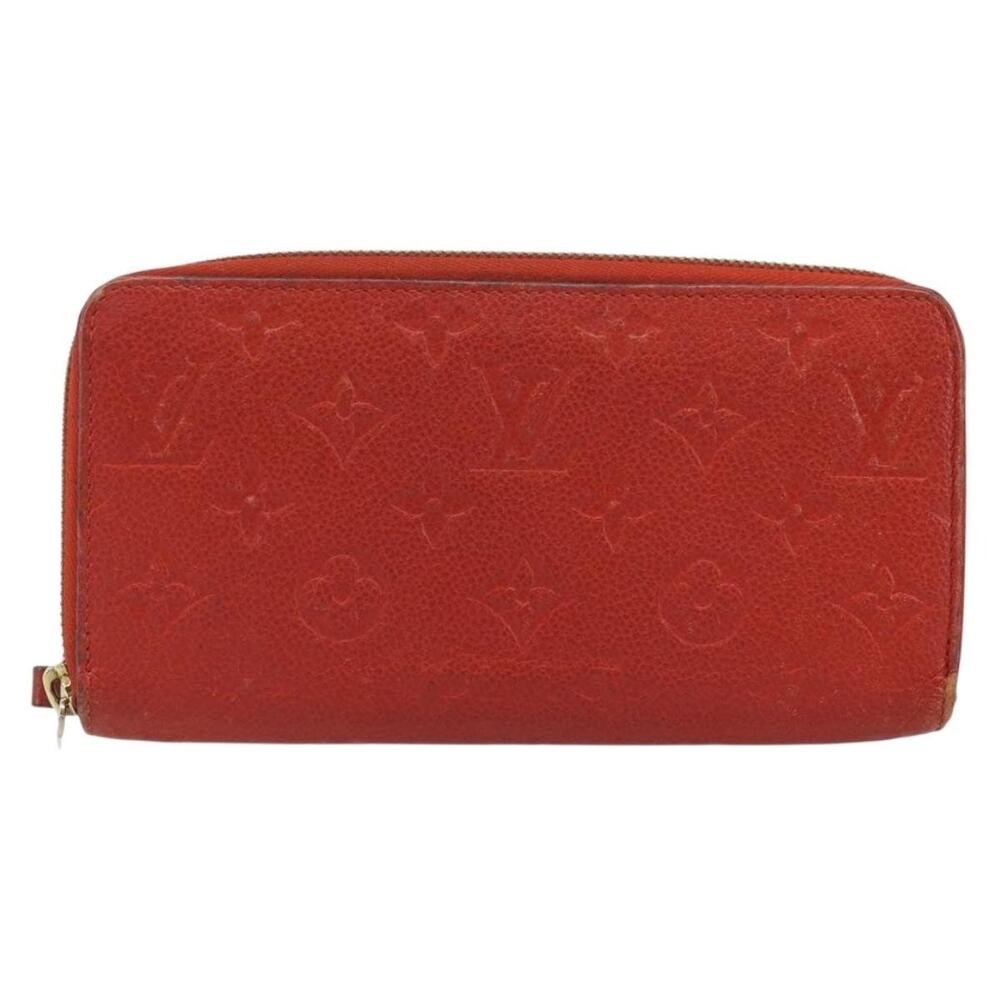 Louis Vuitton Monogram Empreinte Zippy Long Wallet Red